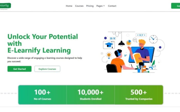 Mentorly | React JS E-Learning Platform Template For Your Need | Education | Courses Learning Website Template