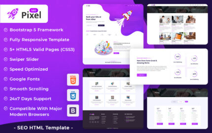 Meta - SEO Responsive HTML Template Website Template