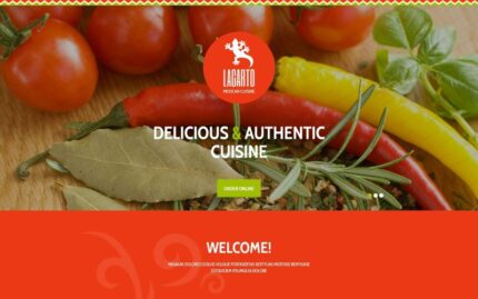 Mexican Restaurant Responsive Landing Page Template