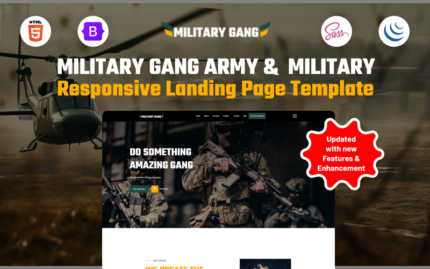 Military Gang - Army & Military Responsive Landing Page Template