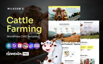 Milkcow - Cattle Farming And Milk Products Multipurpose WordPress Elementor Theme WordPress Theme