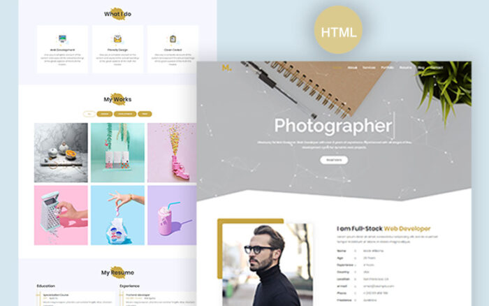 Mira - Creative Portfolio Landing Page Template