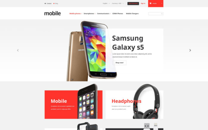 Mobile Phones Store PrestaShop Theme