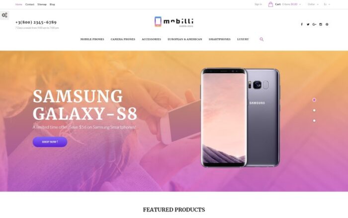 Mobilli - Mobile Phones & Accessories PrestaShop Theme