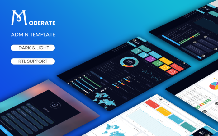 Moderate - Bootstrap Dark & Light Admin Template