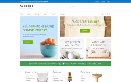 Modulet Home Decor & Furnishing Template WooCommerce Theme