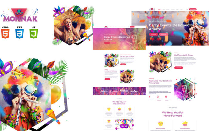 Monnak Entertainment Events HTML5 Template Website Template