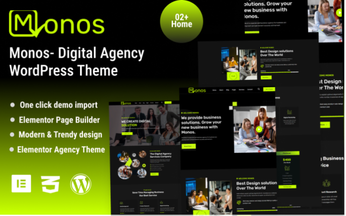 Monos- Digital Agency WordPress Theme