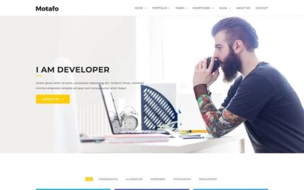 Motafo Minimal Portfolio Website Template