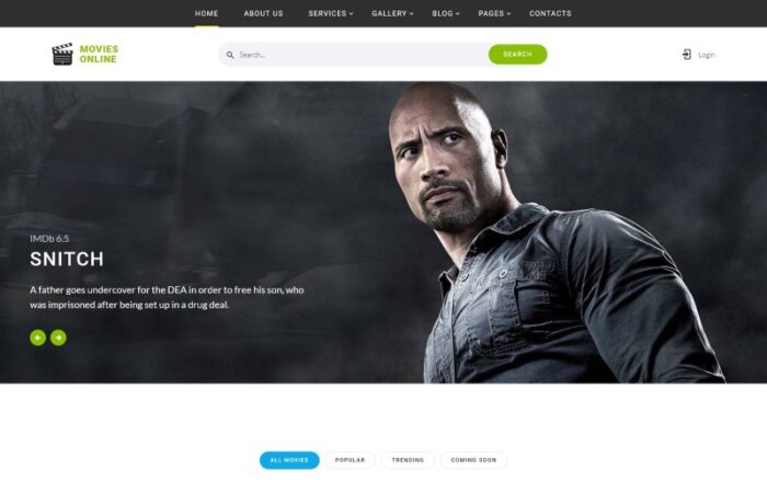 Movies Online - Multipage HTML Website Template