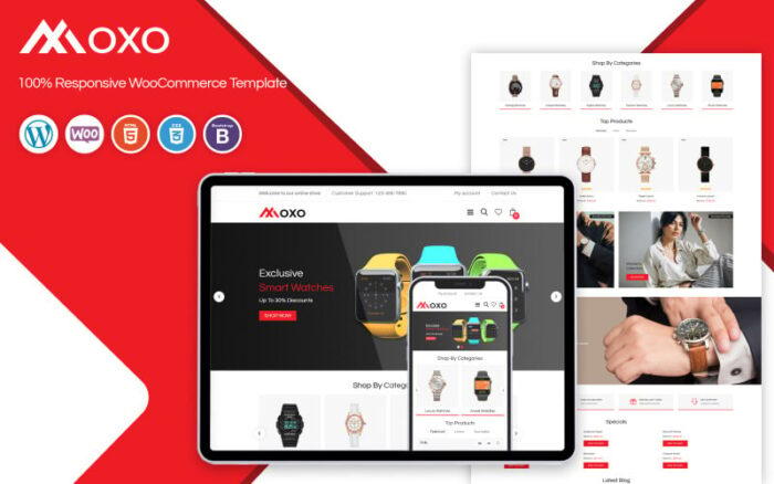 Moxo - Watch Responsive WooCommerce Template WooCommerce Theme