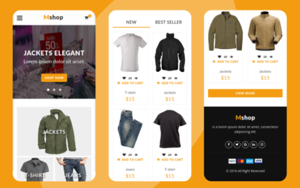 Mshop - eCommerce Mobile Website Template