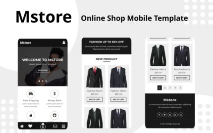 Mstore - Online Shop Mobile Website Template