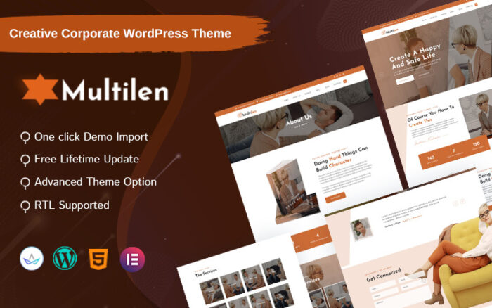 Multilen - Psychology Counseling Business Company WordPress Theme