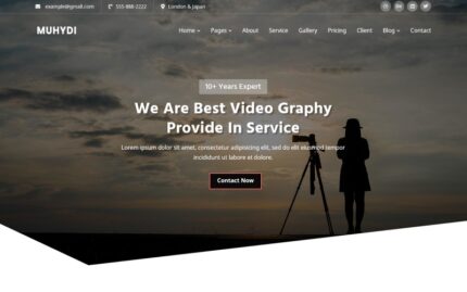 Muydi -Photograph & Videography Html5 Website Template