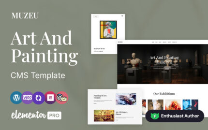 MUZUE - Art and Sculpture Gallery Wordpress Elementor Theme WordPress Theme