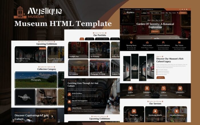 Mystique - Museum, Art Gallery & Exhibition HTML5 Website Template