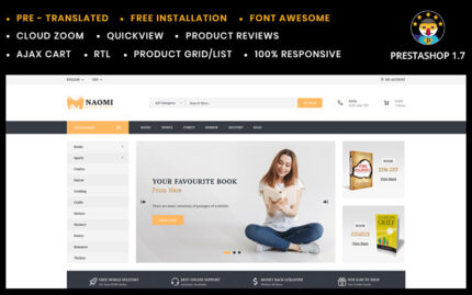 Naomi Book Store PrestaShop Theme