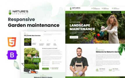 Nature Vista - Landscape Gardening HTML5 Landing Page Landing Page Template