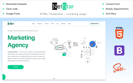 NetStar | Marketing Agency Landing Page HTML Template Landing Page Template