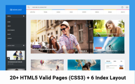 News 24x7 - Trendy Blog, News & Magazine Website Template