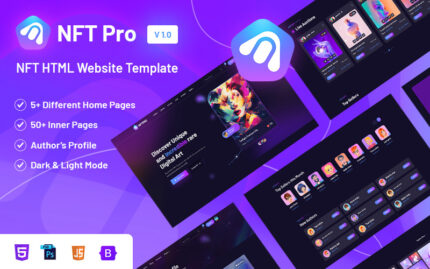 NftPro NFT Marketplace Top HTML5 Template Website Template