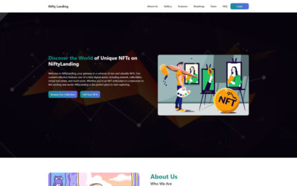 Nifty Landing - NFT Landing page template Landing Page Template