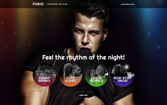 Night Club Responsive Landing Page Template