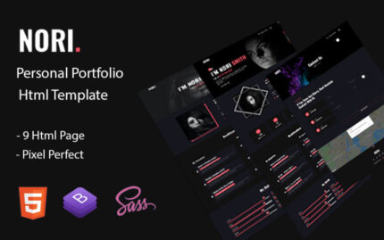 Nori - Personal Portfolio Html5 Template Landing Page Template