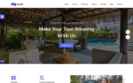 Nour - Tour and Travel Agency Template Website Template