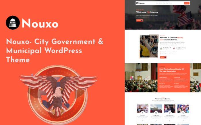 Nouxo - City Government & Municipal WordPress Theme