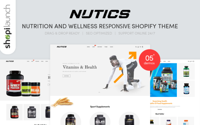 Nutics - Nutrition & Wellness Responsive Shopify 2.0 Theme Shopify Theme