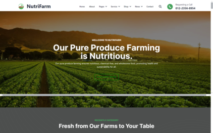 NutriFarm | Agriculture HTML Website Template