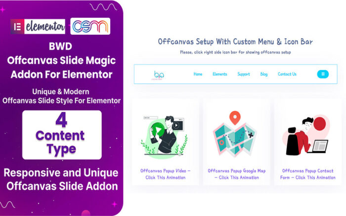 Offcanvas Slide Magic WordPress Plugin For Elementor