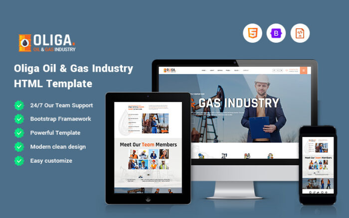 Oliga - Gas Industry Website Template