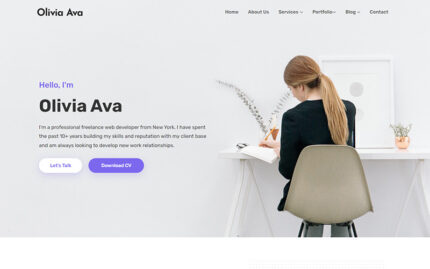 Olivia - Personal Portfolio Website Template