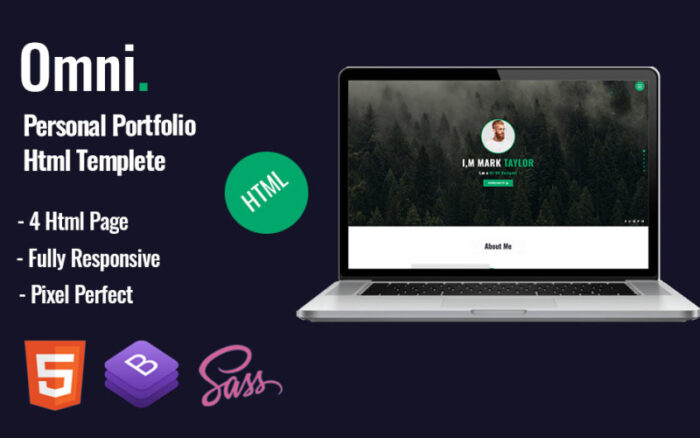 Omni - Personal Portfolio HTML Template Landing Page Template