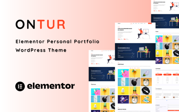 Ontur - Personal Portfolio One Page WordPress Theme