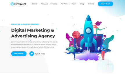 Optimize - SEO & Digital Marketing Agency HTML5 Responsive Website Template