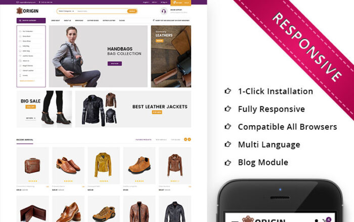 Origin Leather Market - Responsive PrestaShop Theme