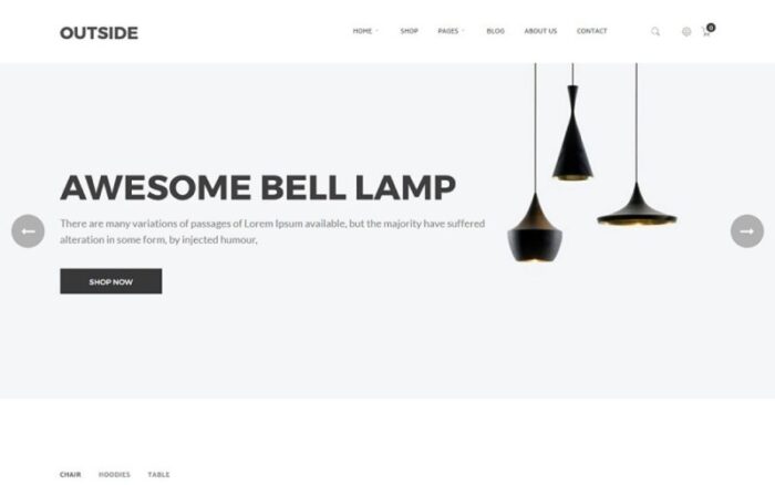 Outside - Minimalist WooCommerce Theme