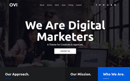 Ovi - Digital Agency/Startup HTML Template Website Template