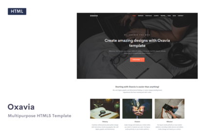 Oxavia - Responsive HTML5 Landing Page Template