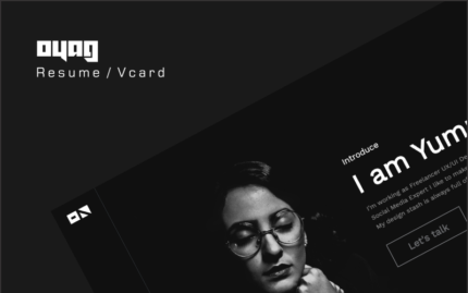 Oyag - Resume / vCard Landing Page Template