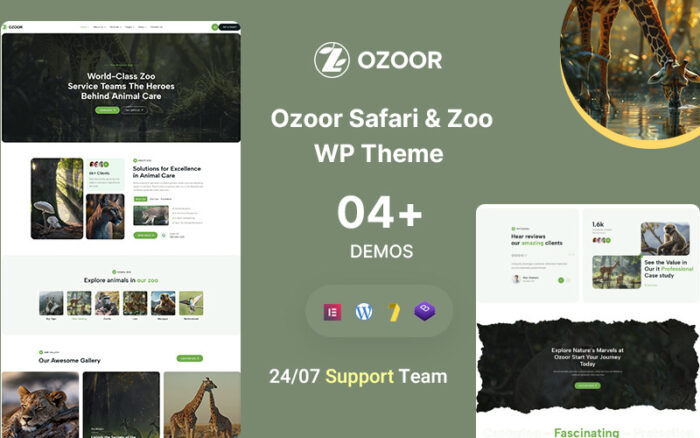 Ozoor – Zoo Safari & Environment Animal WordPress Theme