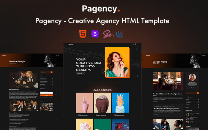 Pagency - Creative Agency HTML Template Website Template