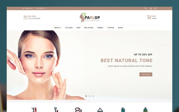 Parlop Constmatics Shop OpenCart Template