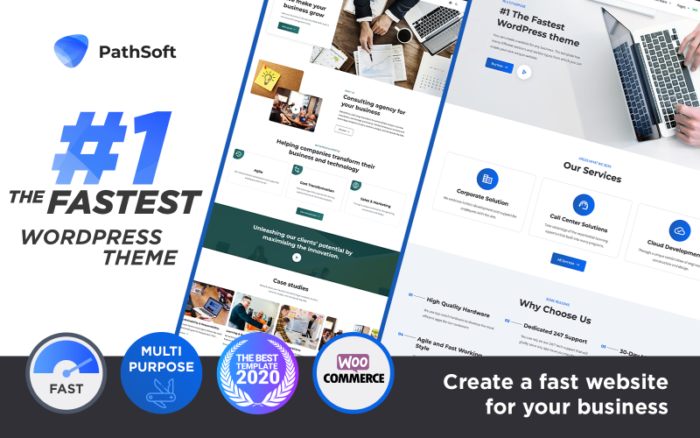 PathSoft - #1 The Fastest Multipurpose | eCommerce | Landing WordPress theme WordPress Theme