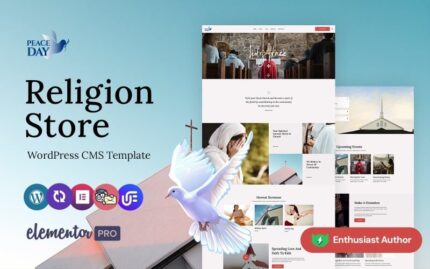 Peace Day - Religion and Buddhist Multipurpose WordPress Elementor Theme WordPress Theme