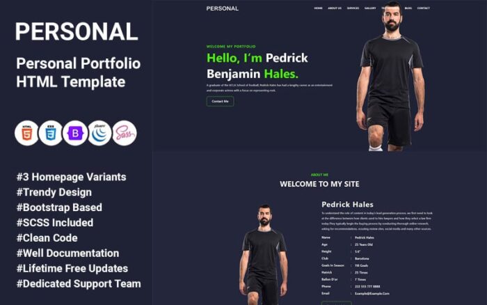 Personal - Multipurpose Personal Portfolio HTML Template Landing Page Template